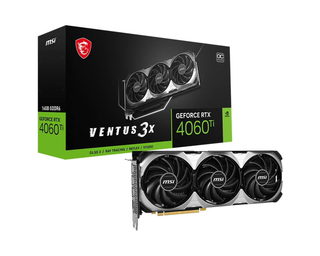 Tarjeta de video MSI RTX 4060 Ti VENTUS 3X 16G OC